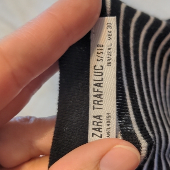 ZARA Cropped Stripe Top S Small - Picture 6 of 6